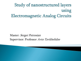 Study of nanostructured layers using electromagnetic analog circuits