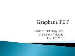 Graphene FET - Web.UVic.ca