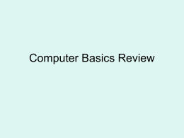 Computer Basics Review