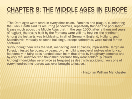 Chapter 8: The Middle Ages in Europe