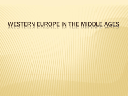 The High Middle Ages in Western Europe