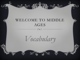Welcome to Middle Ages