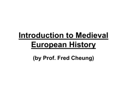 Introduction to Medieval European History
