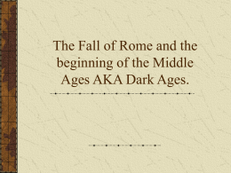 Fall of Rome, Dark Ages