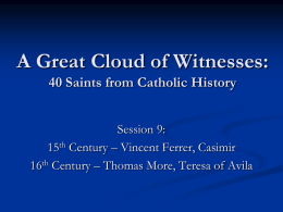 A Great Cloud of Witnesses: 40 Saints from Catholic History