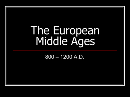 The Start of the Middle Ages