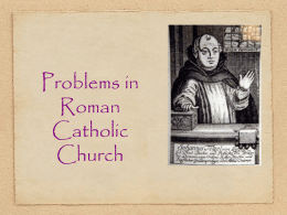 Problems in Roman Catholic Church