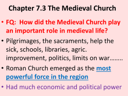 Chapter 7.3 The Medieval Church