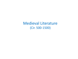 Medieval Literature (Cir. 500