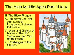 Middle Ages part II - Thomas County Schools