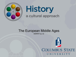 European Middle Ages - A Cultural Approach