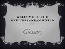 Unit5_Mediterraean World glossary
