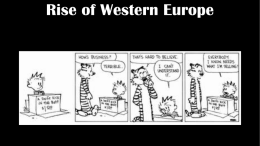 Rise of Western Europe