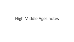 High Middle Ages notes