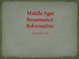 Middle Ages(PART III)