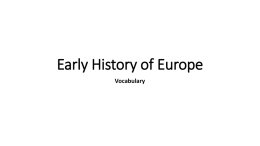 Early History of Europe Vocabulary_with Study