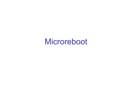 Microreboot - GMU Computer Science