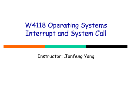 Interrupts and system calls