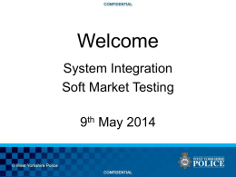 System Integration Soft Market Test