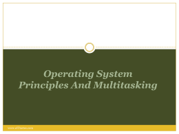 Operating System principles And Multitasking