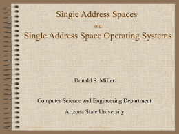 Single Address Space Operating Systems