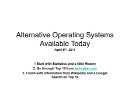 Alternative Operating Systems Available Today