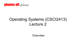 CSCI1412 - Introduction & Overview
