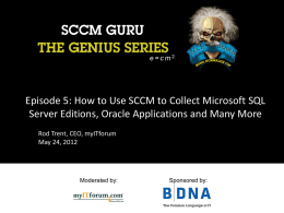 SCCM GURU – The Genius Series Episode 5