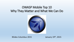 OWASP Mobile Top 10
