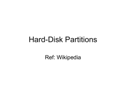 Hard-Disk Partitions