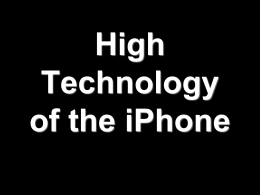 iPhone & High Technology - City University of New York