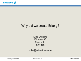 Why did we create Erlang?