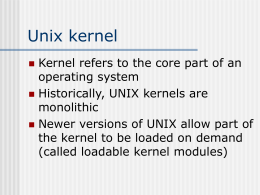 Unix kernel - I-Shou University