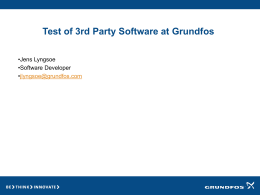 Software Test at Grundfos