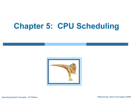 Module 6: CPU Scheduling