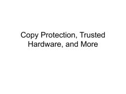Trusted Hardware