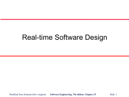 Real-time Software Design (Ch. 15)