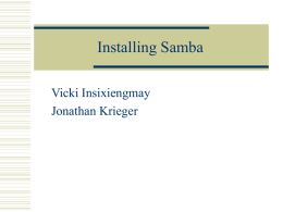Installing Samba - University of Scranton
