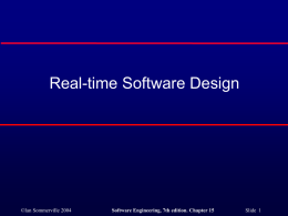 Real-time Software Design - University of St Andrews