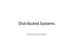 Distributed Systems - The University of Alabama in Huntsville