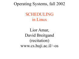 Linux scheduling (PPT slides)