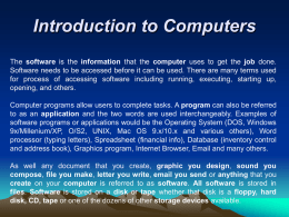 Introduction to Computers - Center for Rural & Small Business