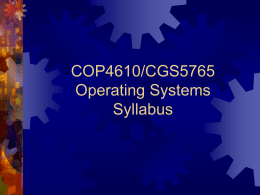 Syllabus - FSU Computer Science Department