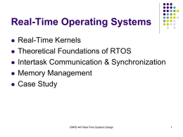 Ch 3. Real-Time Operating Systems