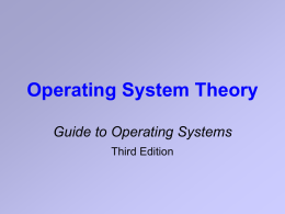 Operating System Theory Guide to Operating Systems