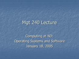 Operating Systems and Software