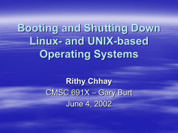 Booting and Shutting Down UNIX Flavored Operating Systems