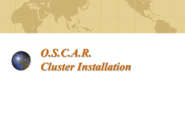 OSCAR Cluster Installation