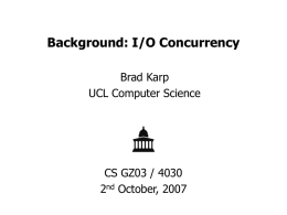 I/O Concurrency