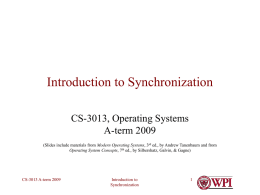 Introduction to Synchronization